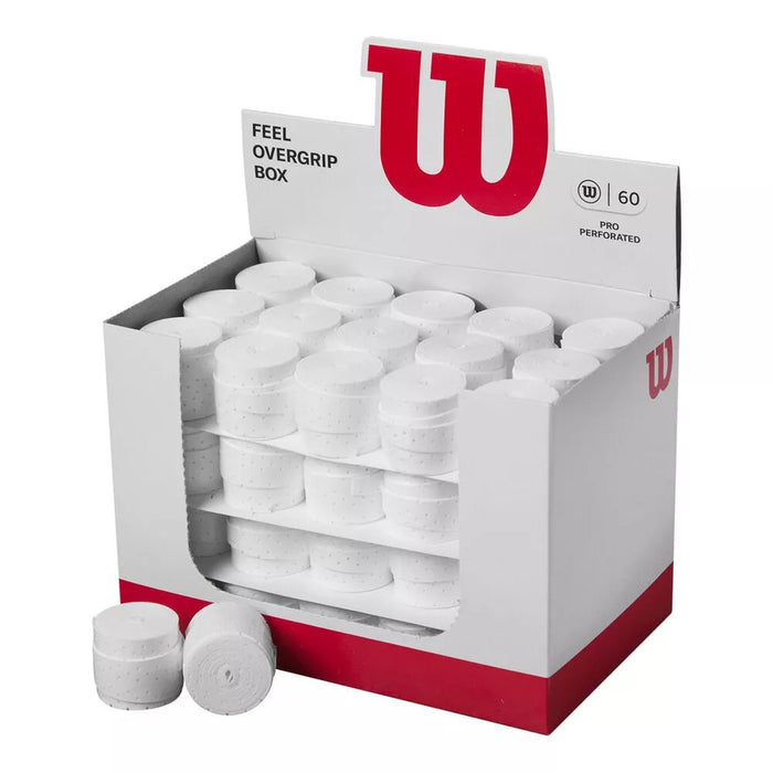 Wilson Pro Perforated Overgrip Box - Wit | 60 Stuks